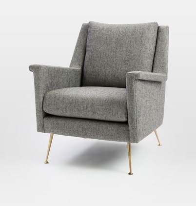 Luxury Tulip Fabric Armchair