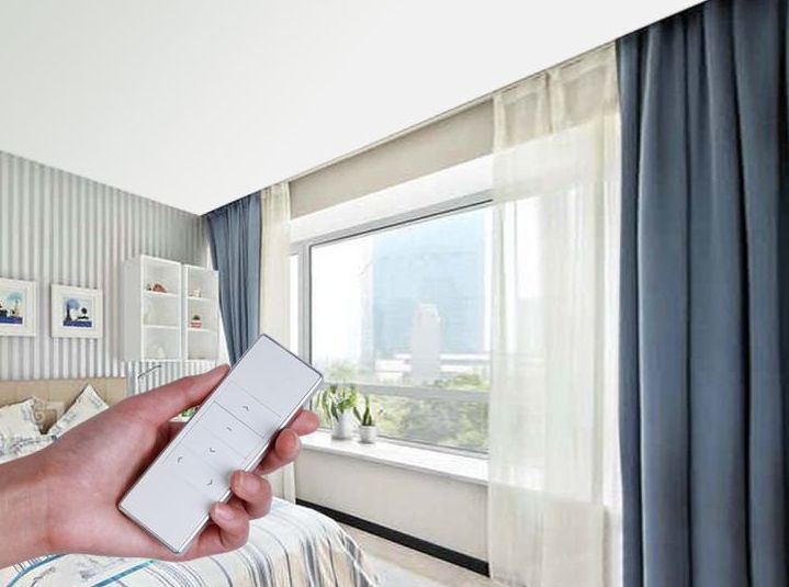 Modern Somfy Motorize Curtains