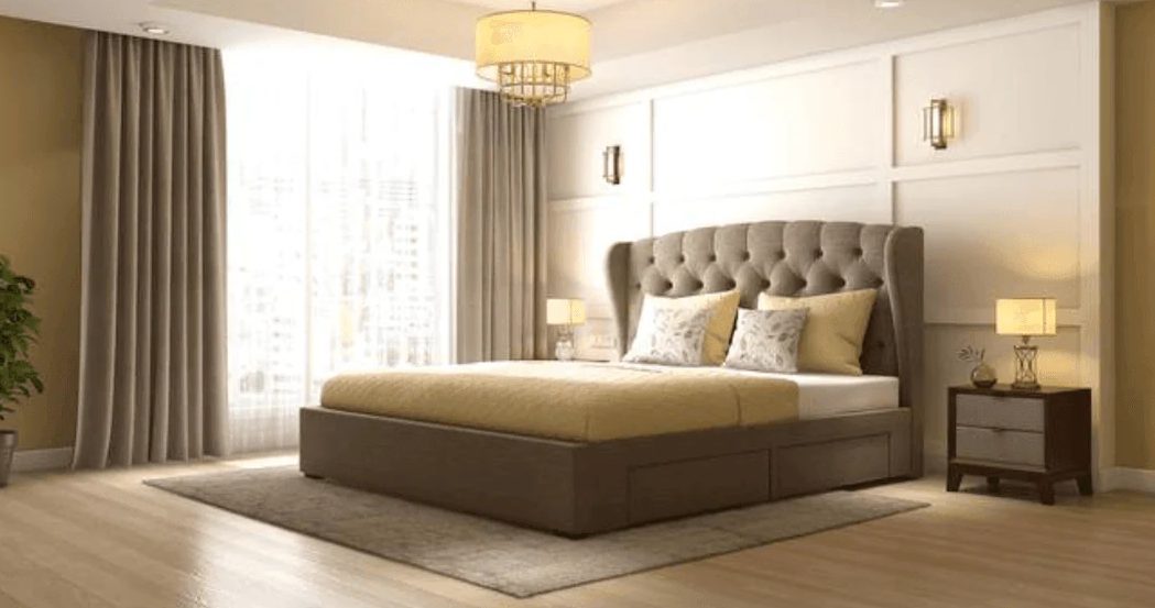 Classic Fabric Bedroom Double Bed Buy