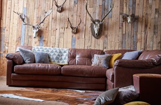 Lannie 4 Seater Faux Leather Left Corner Sofa