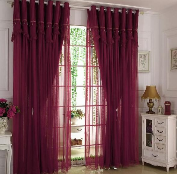 Silky Wine Curtains